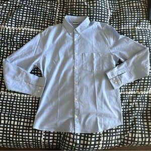 L'Estrange London Oxford Shirt men's Large Button Down Blue